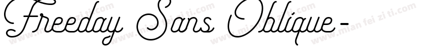 Freeday Sans Oblique字体转换